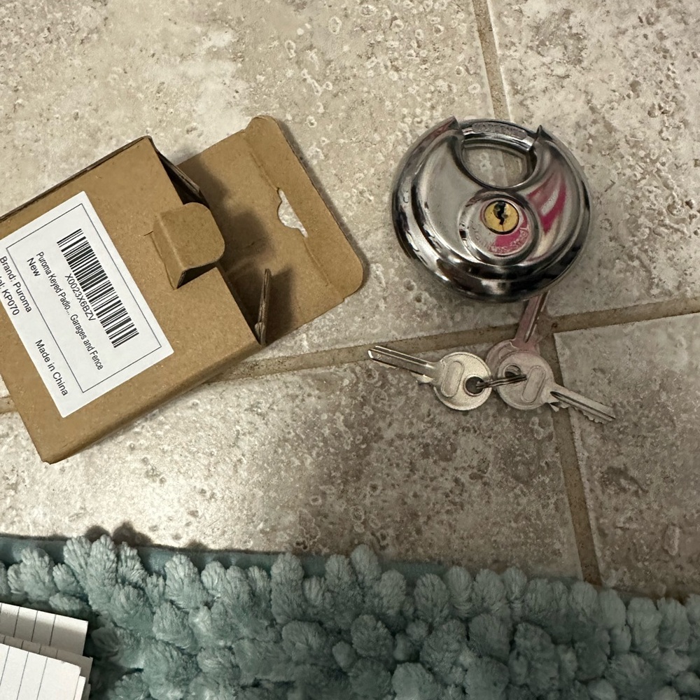 Secure Silver Padlock with Keys